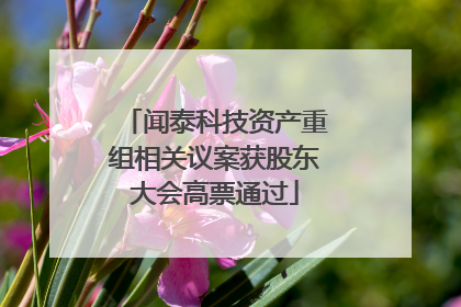 闻泰科技资产重组相关议案获股东大会高票通过