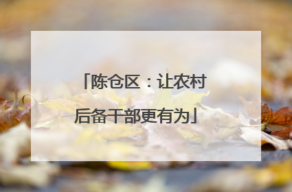 陈仓区：让农村后备干部更有为