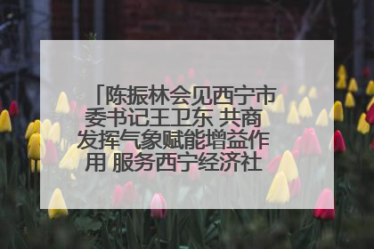 陈振林会见西宁市委书记王卫东 共商发挥气象赋能增益作用 服务西宁经济社会高质量发展