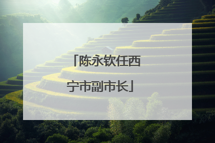 陈永钦任西宁市副市长