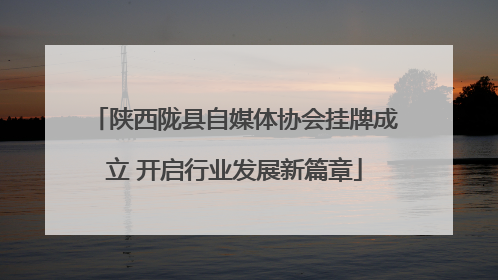 陕西陇县自媒体协会挂牌成立 开启行业发展新篇章