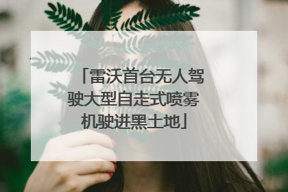雷沃首台无人驾驶大型自走式喷雾机驶进黑土地
