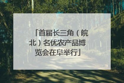 首届长三角（皖北）名优农产品博览会在阜举行