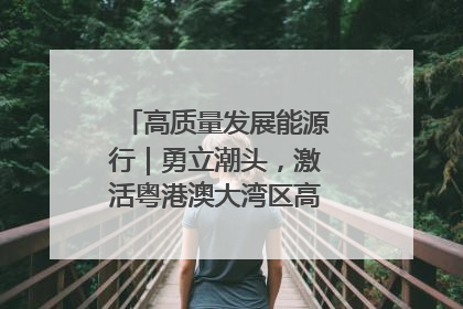 高质量发展能源行｜勇立潮头，激活粤港澳大湾区高质量发展动力源