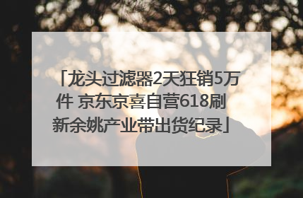 龙头过滤器2天狂销5万件 京东京喜自营618刷新余姚产业带出货纪录