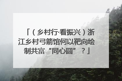 （乡村行·看振兴）浙江乡村弓箭馆何以靶向绘制共富“同心圆”？