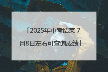 2025年中考结束 7月8日左右可查询成绩